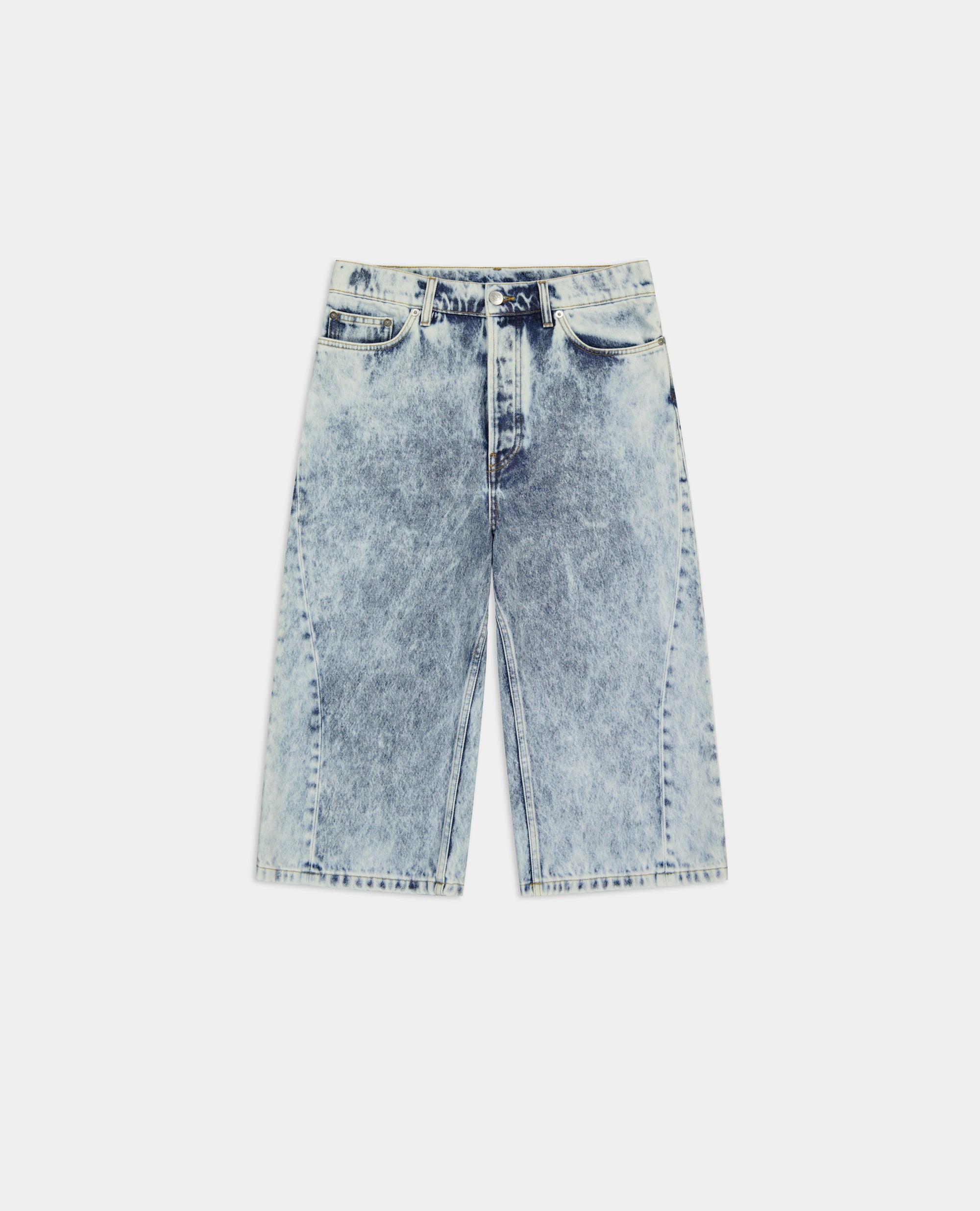 Straight Leg Denim Bermuda