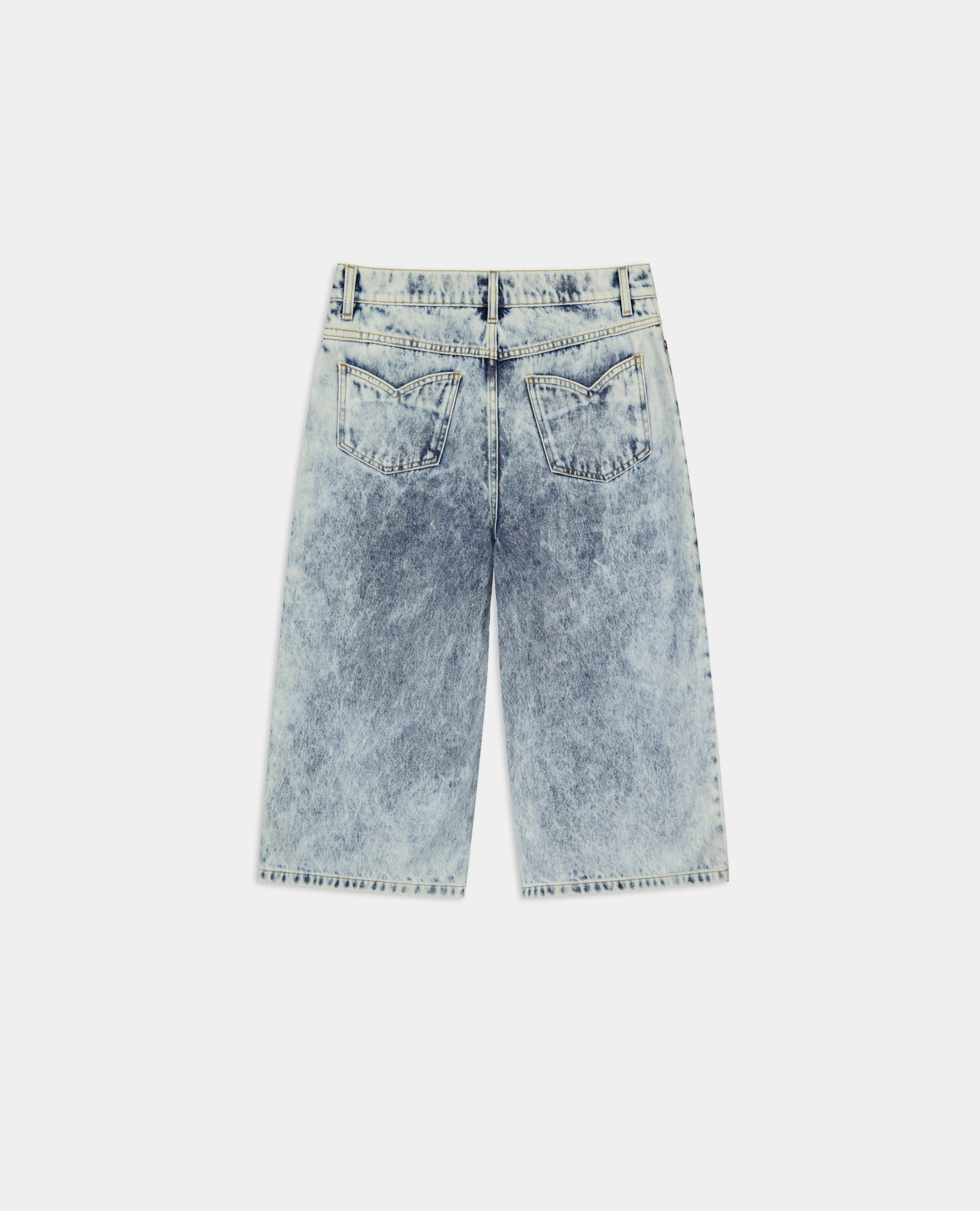 Straight Leg Denim Bermuda
